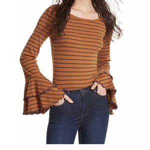 NWT Free People blue combo good find top size S